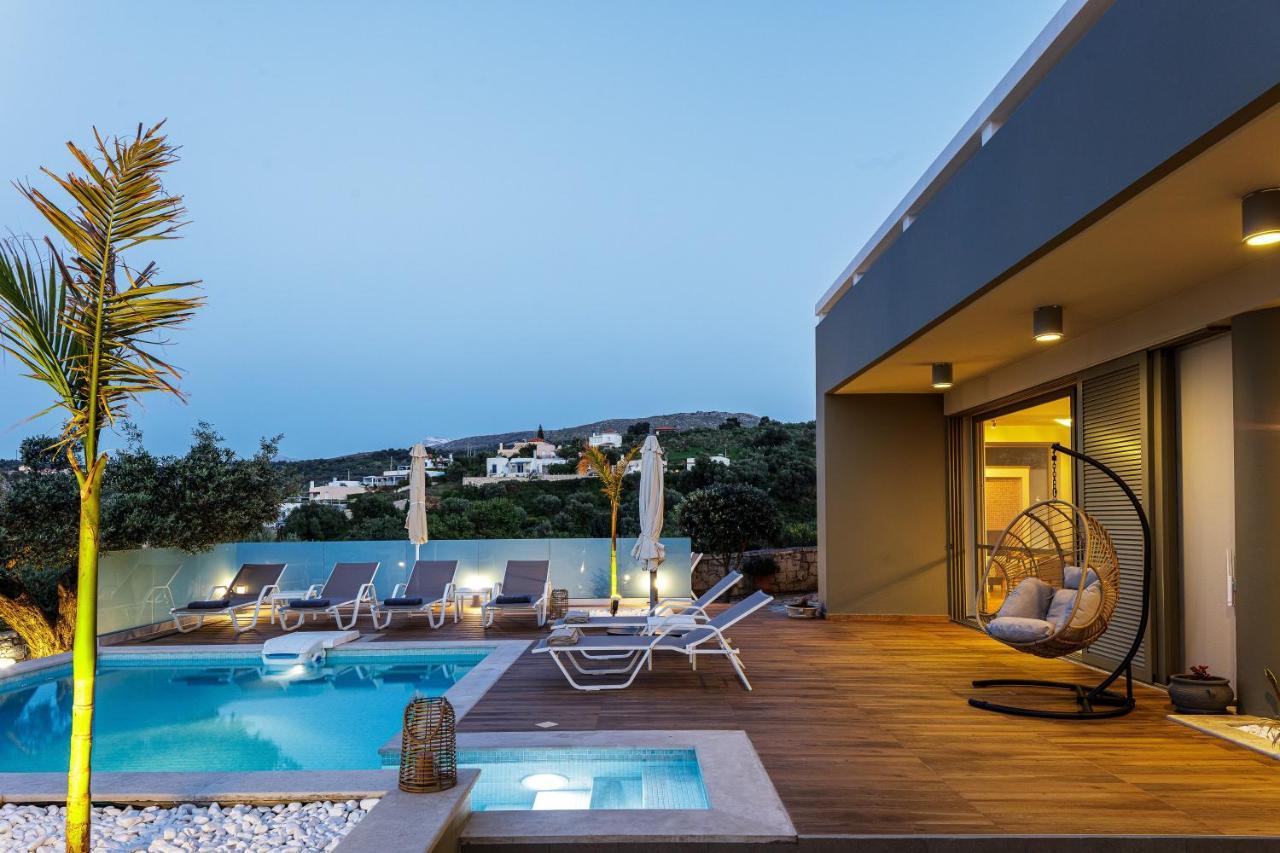 Rizes Villa With Jacuzzi & Heated Pool Agia Triada Екстер'єр фото